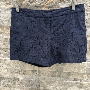 Saint Tropez West Navy Lace High Waist Shorts size 6 with pockets